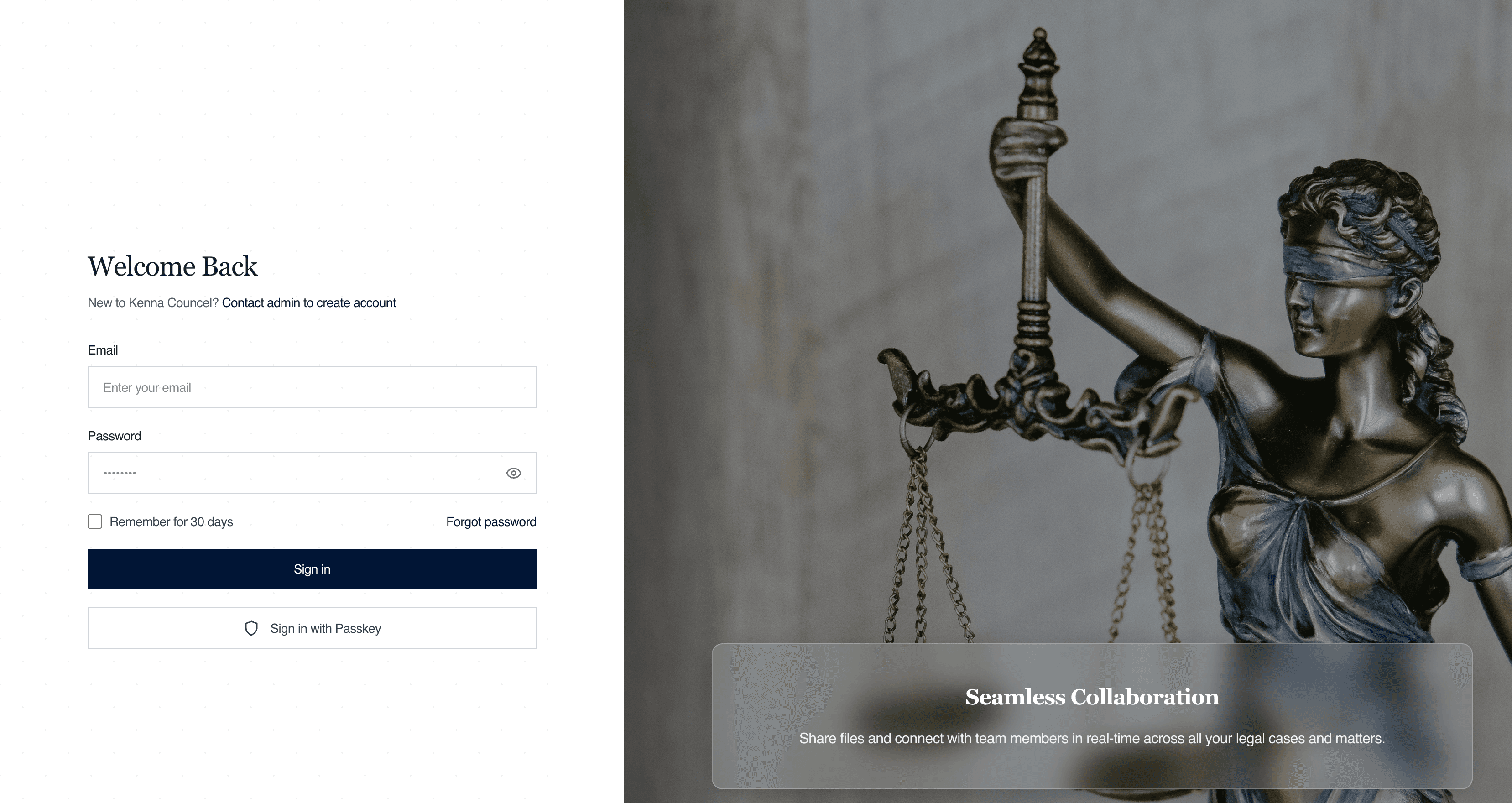 Kenna Counsel Dashboard - Case Management, HRMS, Payroll, Finance